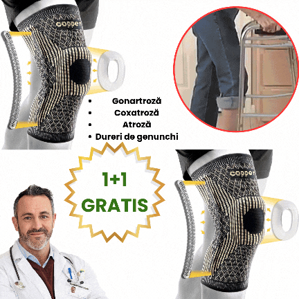 🔶 Genunchiere terapeutice ABC Med cu cupru – Soluția ideală pentru durerile de genunchi! 🔶