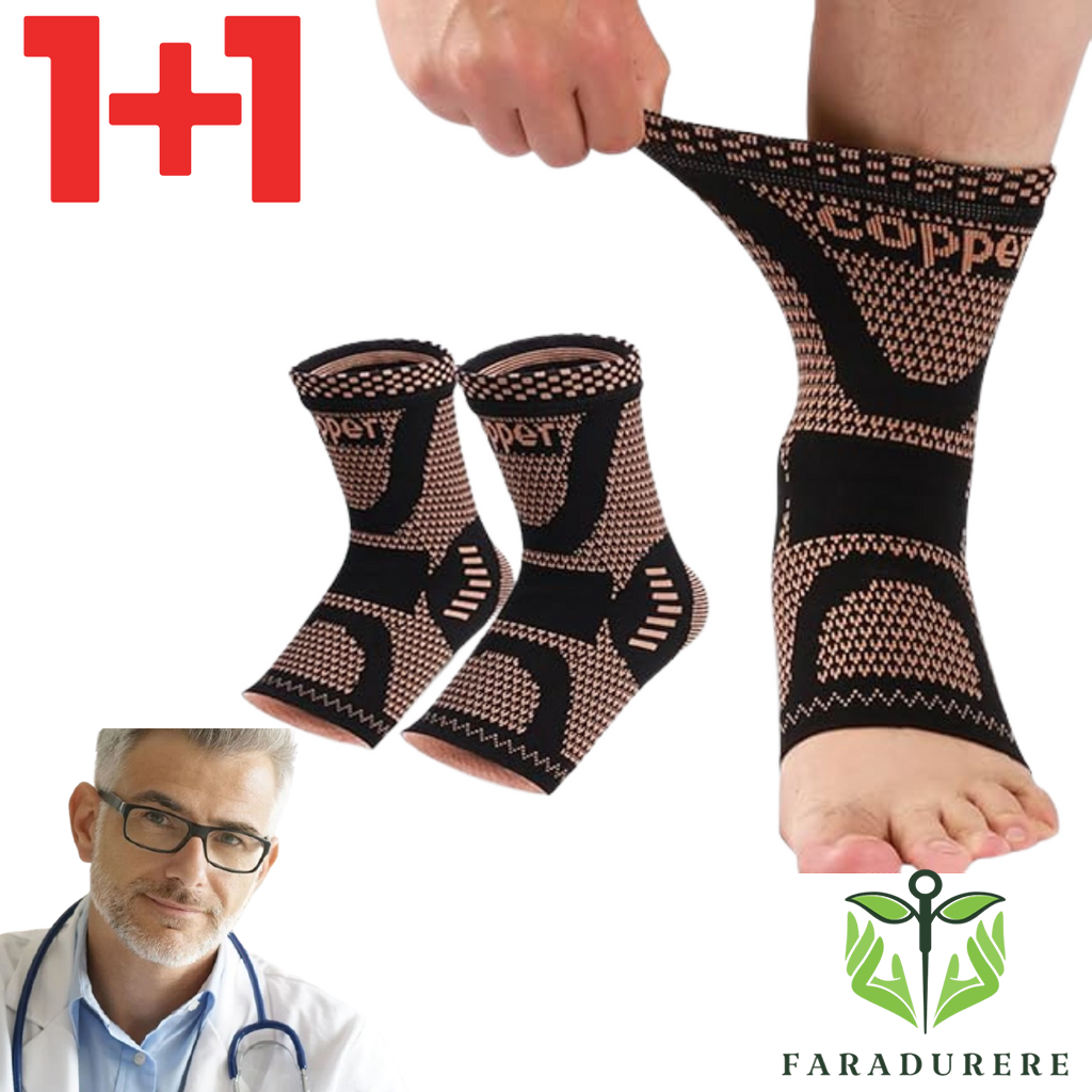 ‎🧦  1+1 GRATIS SOSETA TERAPEUTICA CU CUPRU (2 BUC) - Confort și Sănătate pentru Picioarele Tale!